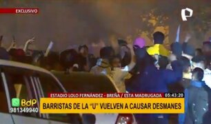 Disturbios frente a estadio Lolo Fernández: hinchas provocan desmanes por más de 4 horas