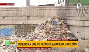 SMP: denuncian que no recogen basura desde hace días en ribera del río Rímac