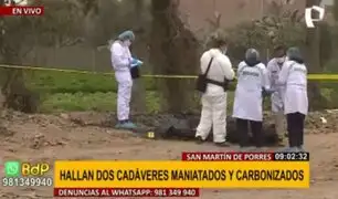 SMP: encuentran dos cuerpos maniatados y carbonizados en la Av. San Nicolás