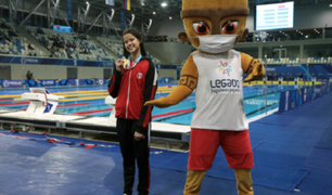Alexia Sotomayor marca nuevo récord y gana medalla de oro en el Sudamericano de Deportes Acuáticos