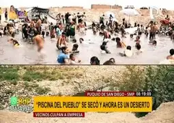 “Piscina del Pueblo” se secó y ahora es un desierto: vecinos responsabilizan a empresa