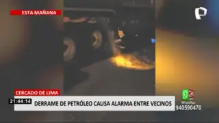 Cercado de Lima: bomberos controlaron derrame de petróleo de camión cisterna tras 5 horas de trabajo