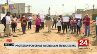 Ate: vecinos protestan por obras de boulevard