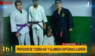El Agustino: profesor de artes marciales y alumnos capturan a ladrón que intentó asaltar a anciana