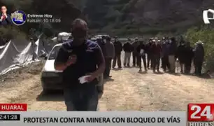 Huaral: comuneros protestan contra minera con bloqueo de vías