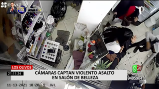 Los Olivos: cámaras de seguridad registran violento asalto en centro de belleza