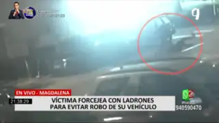 Magdalena: víctima forcejea con ladrones para evitar robo de su vehículo