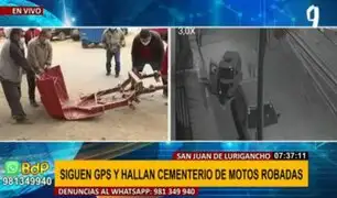 SJL: siguen rastro de GPS y encuentran ‘cementerio’ de mototaxis robados