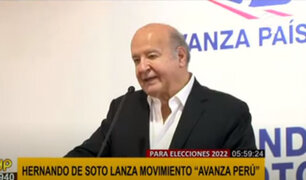Hernando de Soto lanza movimiento Avanza Perú para las Elecciones de 2022