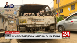 Independencia: delincuentes quemaron 3 vehículos de car wash en una semana