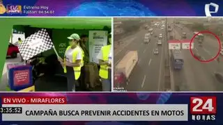 Municipalidad de Miraflores realiza campaña de concientización para evitar accidentes en motos