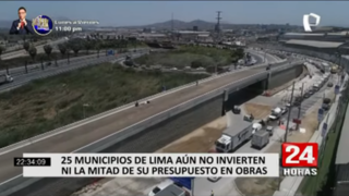 25 municipios de Lima aún no invierten mitad de presupuesto en obras