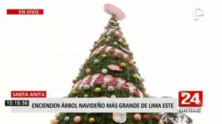 Santa Anita: encienden el árbol navideño más grande de Lima Este