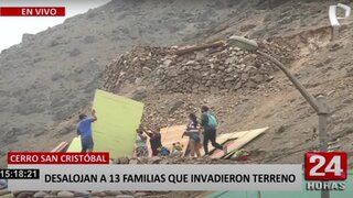 Cerro San Cristóbal: desalojan a 13 familias que invadieron terreno