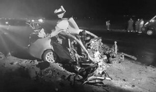 Panamericana Sur: choque frontal entre auto y tráiler deja tres fallecidos en Nasca