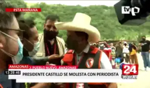 Amazonas: presidente Castillo increpó furioso a reportero que le preguntó si renunciaría