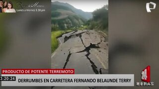 Terremoto en Amazonas: se registraron derrumbes en carretera Fernando Belaúnde Terry