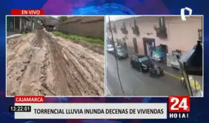 Cajamarca: lluvia torrencial inunda calles y decenas de viviendas