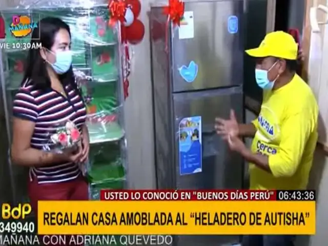 Heladero de Autisha: Germán Ludeña recibió donación de casa prefabricada, muebles y electrodomésticos