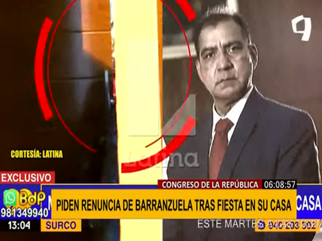 Congreso: piden la renuncia de ministro Barranzuela tras realizar fiesta en su vivienda