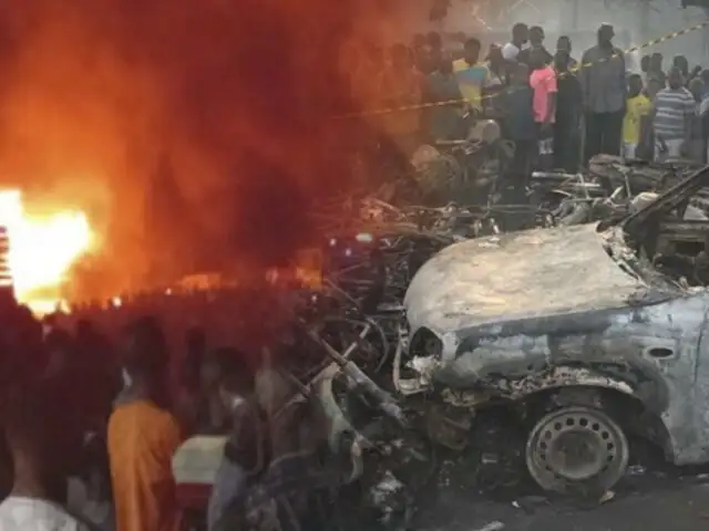 A más de 100 sube número de muertos por la explosión de camión cisterna en Sierra Leona