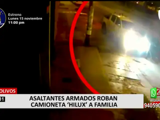 Los Olivos: delincuentes buscan robar camionetas 'Toyota Hilux'