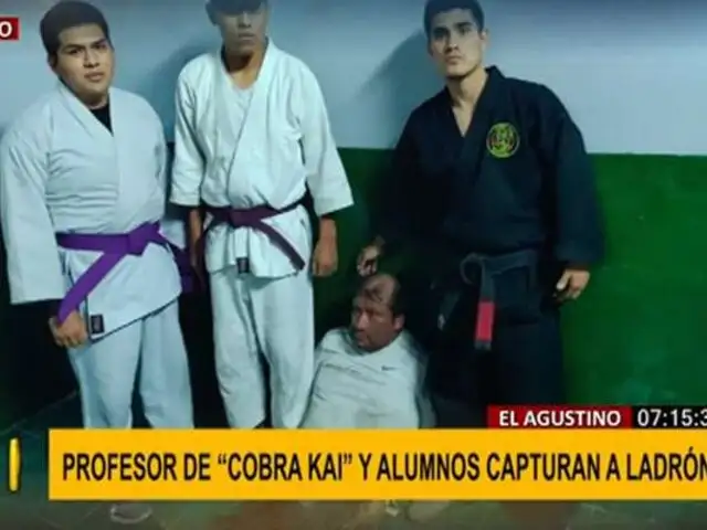 El Agustino: profesor de artes marciales y alumnos capturan a ladrón que intentó asaltar a anciana
