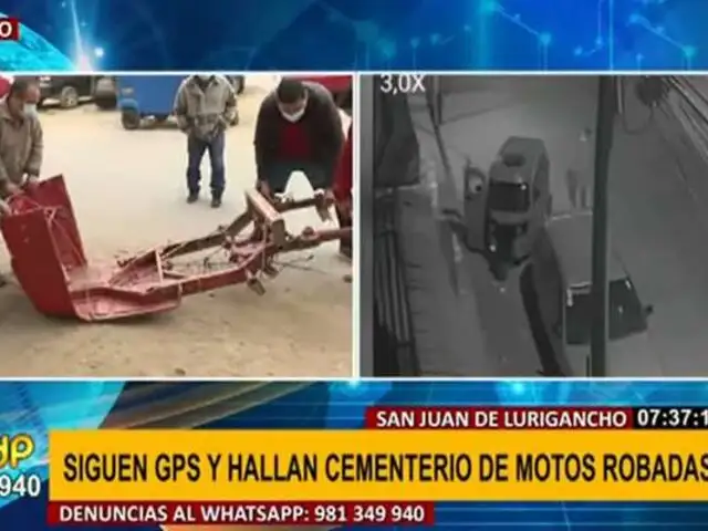 SJL: siguen rastro de GPS y encuentran ‘cementerio’ de mototaxis robados