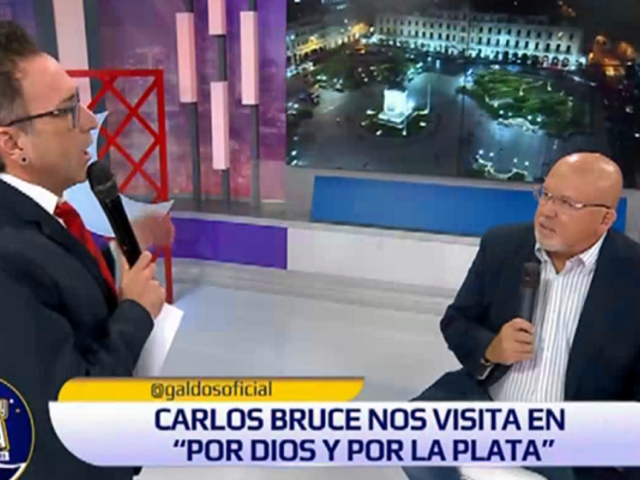 "Por Dios y por la plata": Carlos Bruce responde sin pelos en la lengua