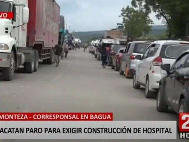 Bagua: pasajeros y turistas afectados por paro indefinido que exige construcción de hospital