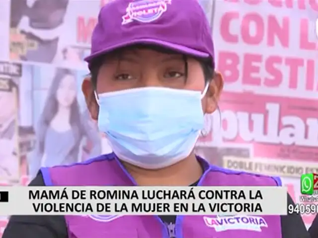 La Victoria: mamá de niña Romina se incorpora al Escuadrón Violeta