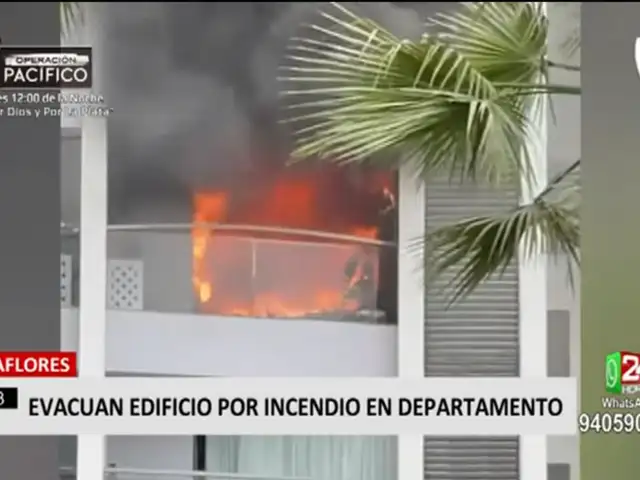 Miraflores: incendio destruyó departamento de un edificio cercano al malecón Cisneros