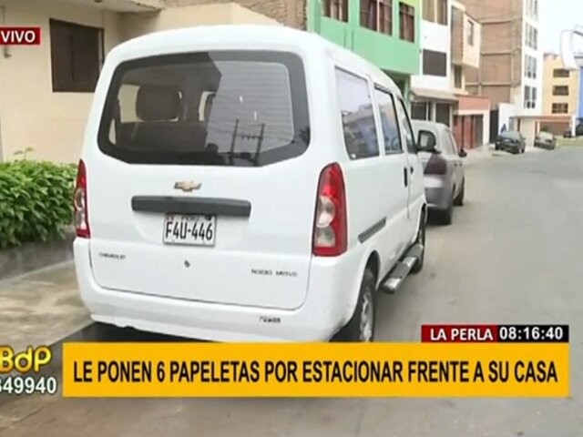 La Perla: denuncian que les colocan papeletas por estacionar autos frente a sus casas