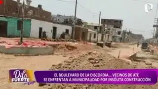 Ate Vitarte: vecinos furiosos por insólita construcción de boulevard