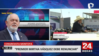 Congreso: Jorge Montoya solicitó renuncia de premier Mirtha Vásquez