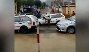 Huaraz: torrencial lluvia inunda la ciudad