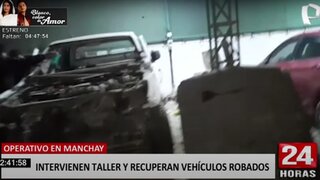 Manchay: policía interviene taller y recupera vehículos robados