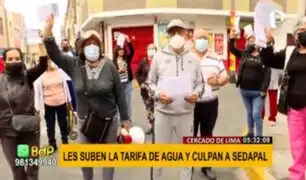 Cercado de Lima: vecinos protestan por aumento en tarifa habitual del agua