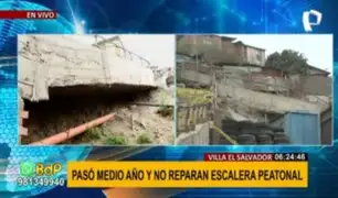 VES: vecinos que denunciaron posible colapso de una escalera hace meses siguen pidiendo ayuda