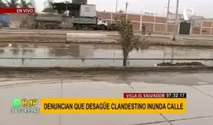 Desagüe clandestino en VES: denuncian que vecino instaló tubería y calles terminan inundadas