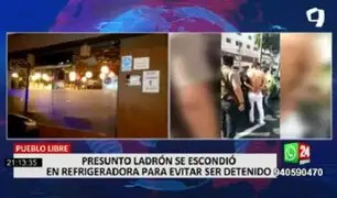 Pueblo Libre: delincuente se escondió en una refrigeradora para evitar ser detenido