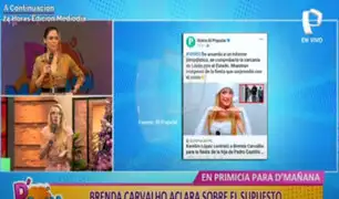 Brenda Carvalho aclara sobre supuesto contrato para fiesta de la hija del presidente Castillo