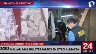 El Agustino: hallan 15 mil dólares y más de 20 mil soles falsos en almacén clandestino