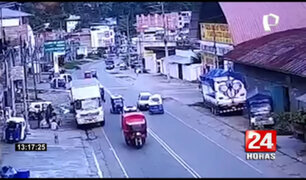 Chanchamayo: auto invadió carril contrario y chocó con mototaxi