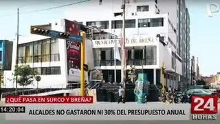 Surco y Breña: municipios no han ejecutado ni el 25% de presupuesto anual