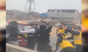VMT: mototaxistas informales se enfrentan a fiscalizadores con palos y piedras