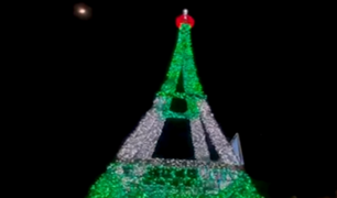 Nuevo Chimbote: Instalan réplica de la Torre Eiffel en la plaza Mayor