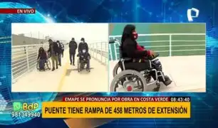 Puente peatonal en la Costa Verde: Así es el recorrido de una persona en silla de ruedas