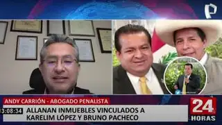 Abogado penalista analiza allanamiento a Karelim López y Bruno Pacheco