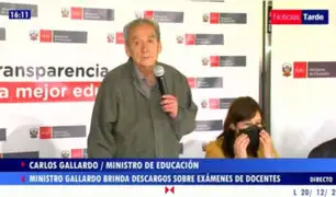 Ministro de Educación Carlos Gallardo: "No tengo por qué renunciar, no veo motivo"